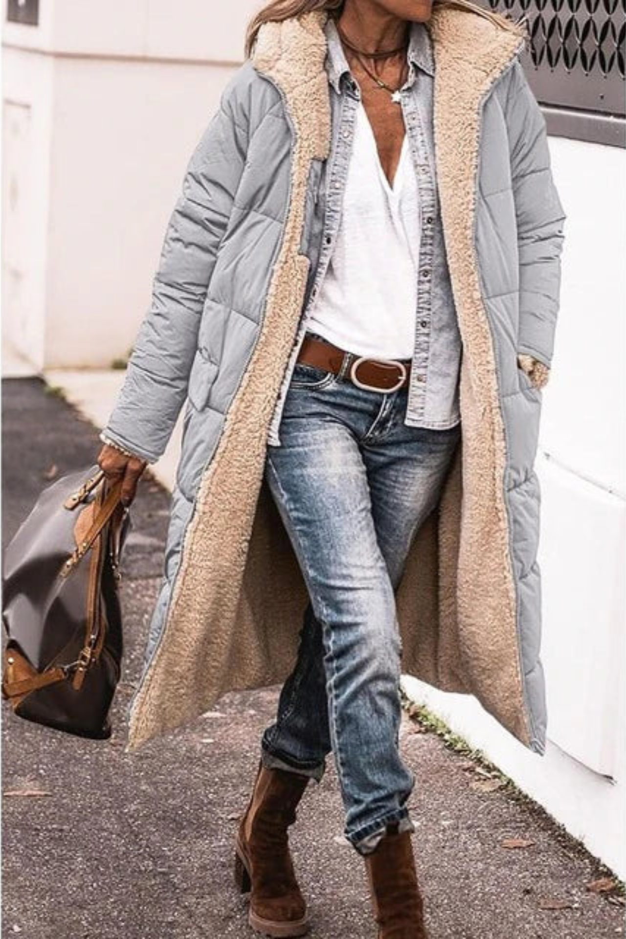 Grace | Long Comfortable Coat That Can Be Worn Double-Sided
