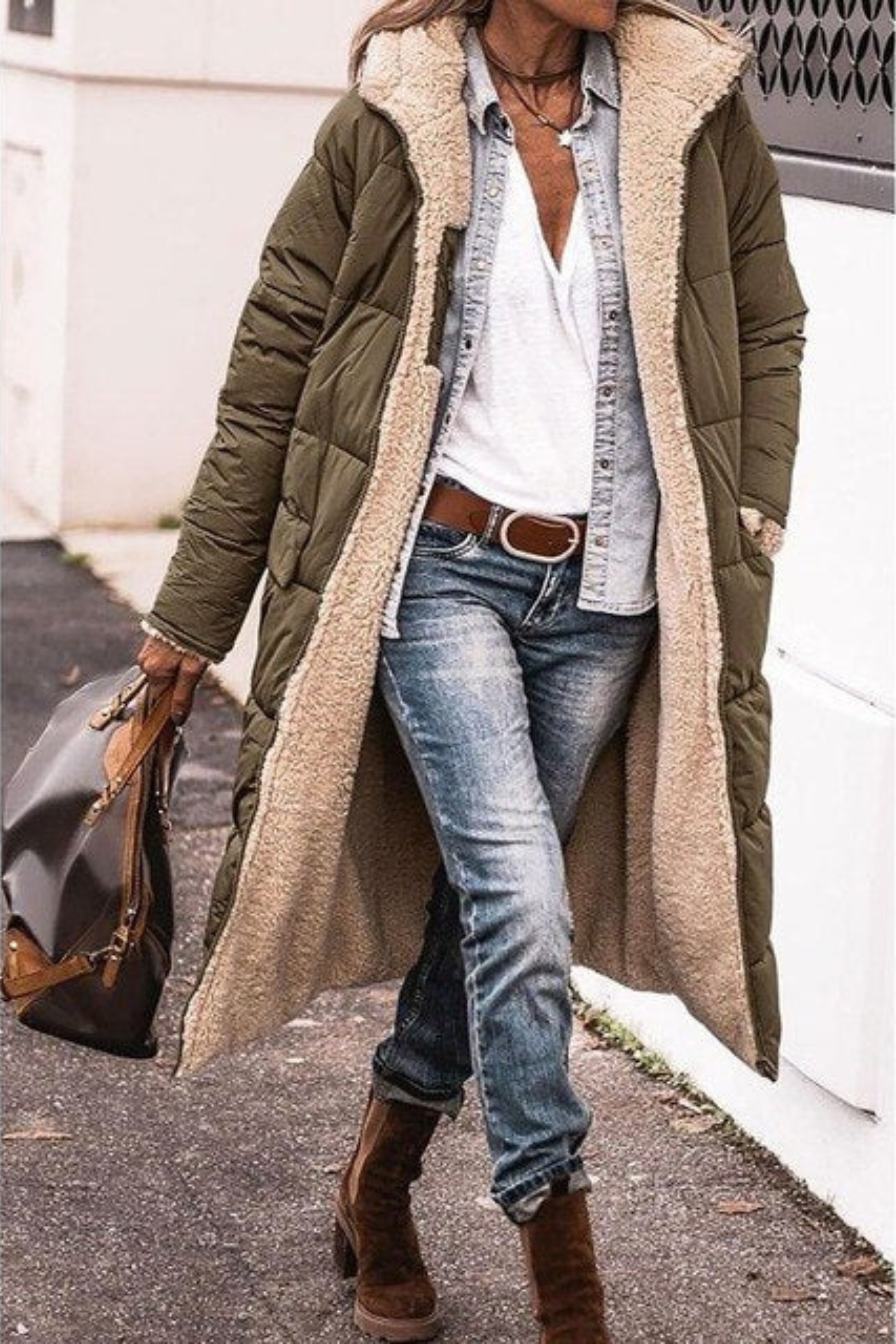 Grace | Long Comfortable Coat That Can Be Worn Double-Sided