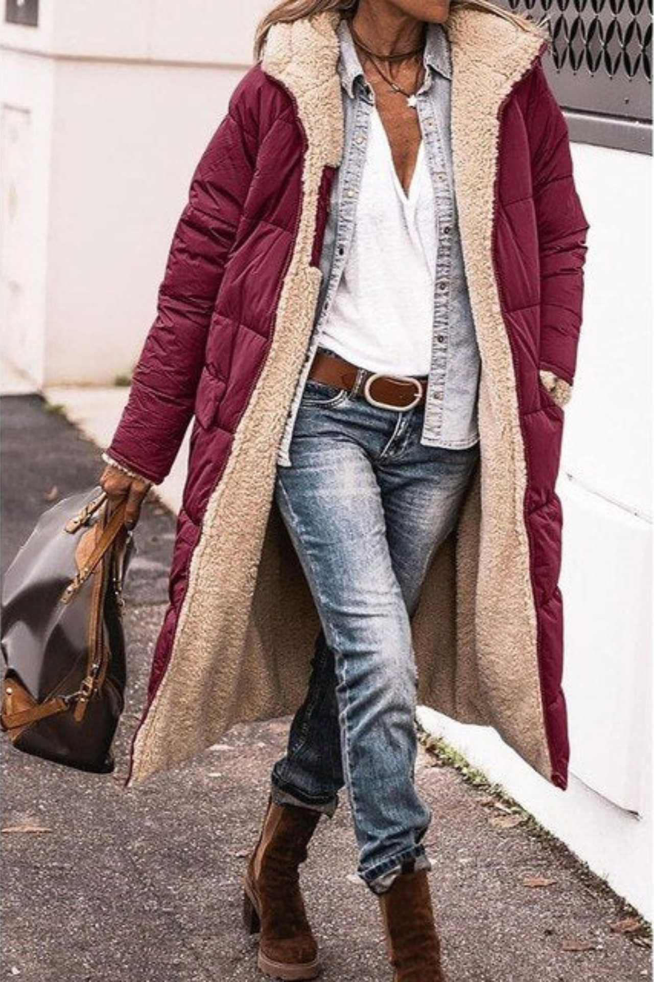 Grace | Long Comfortable Coat That Can Be Worn Double-Sided