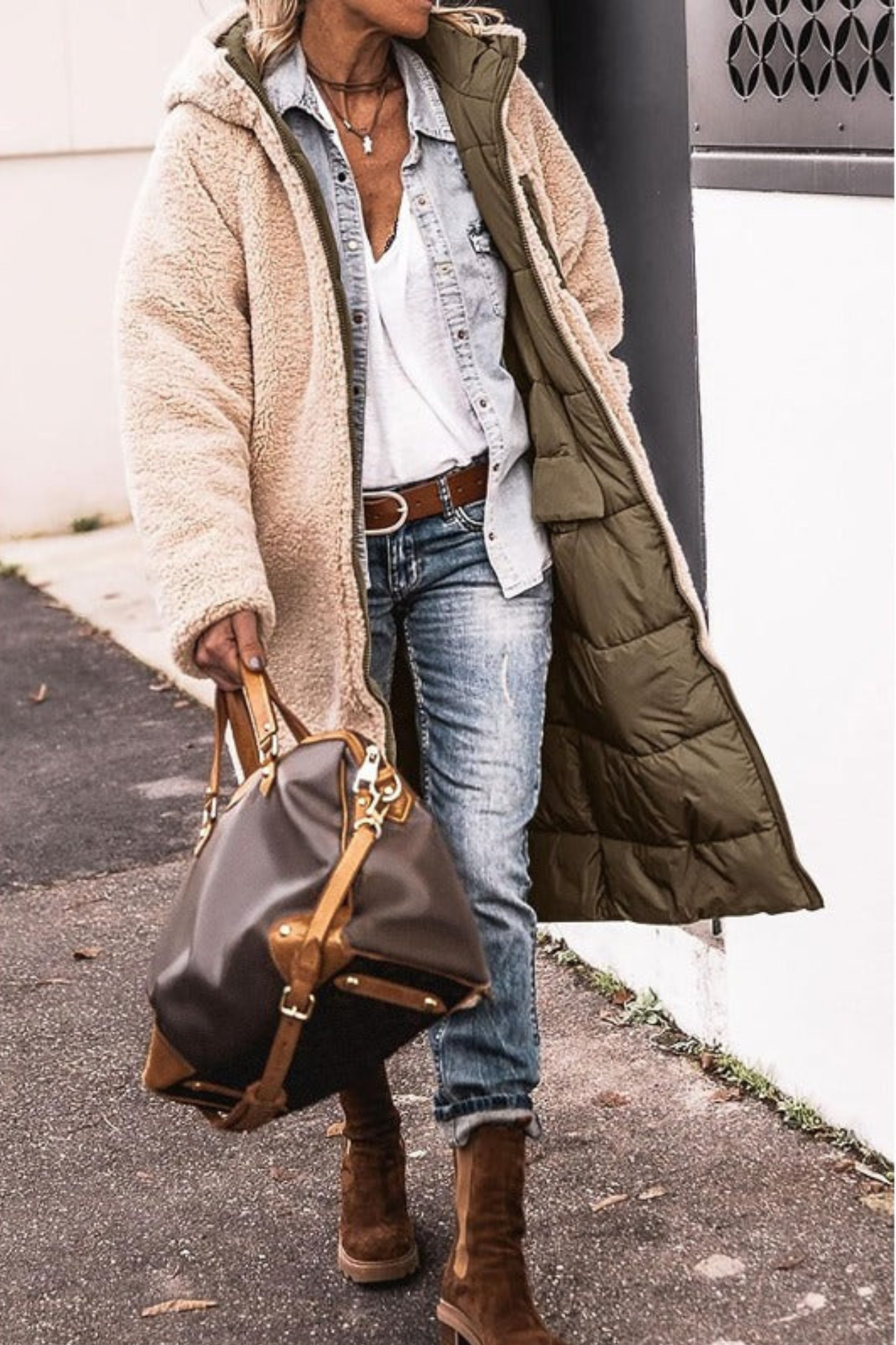 Grace | Long Comfortable Coat That Can Be Worn Double-Sided
