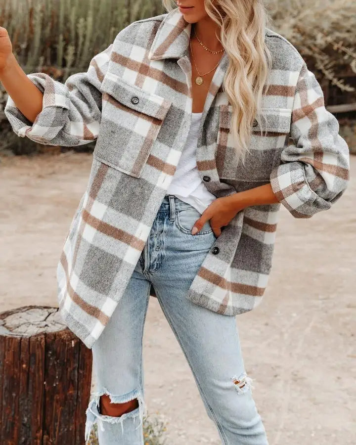 Amy Plaid Blouse