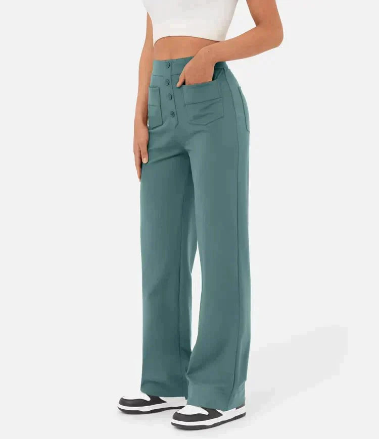 ALLISON | HIGH-WAISTED ELASTIC CASUAL PANTS