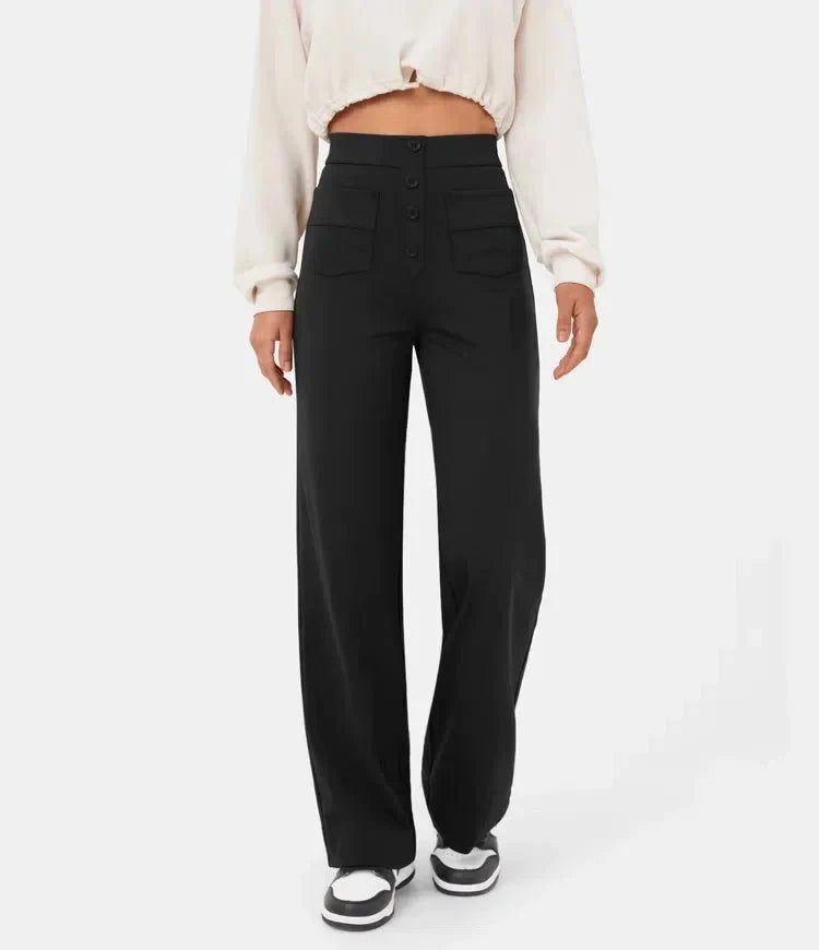 ALLISON | HIGH-WAISTED ELASTIC CASUAL PANTS
