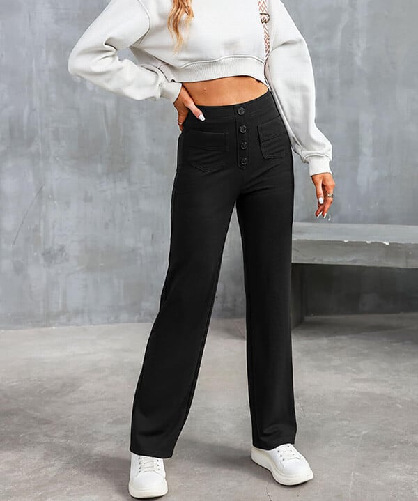 ALLISON | HIGH-WAISTED ELASTIC CASUAL PANTS