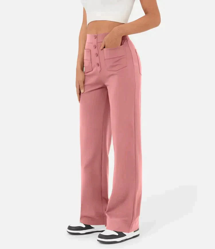 ALLISON | HIGH-WAISTED ELASTIC CASUAL PANTS