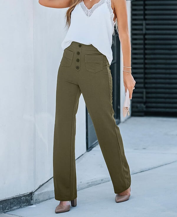 ALLISON | HIGH-WAISTED ELASTIC CASUAL PANTS