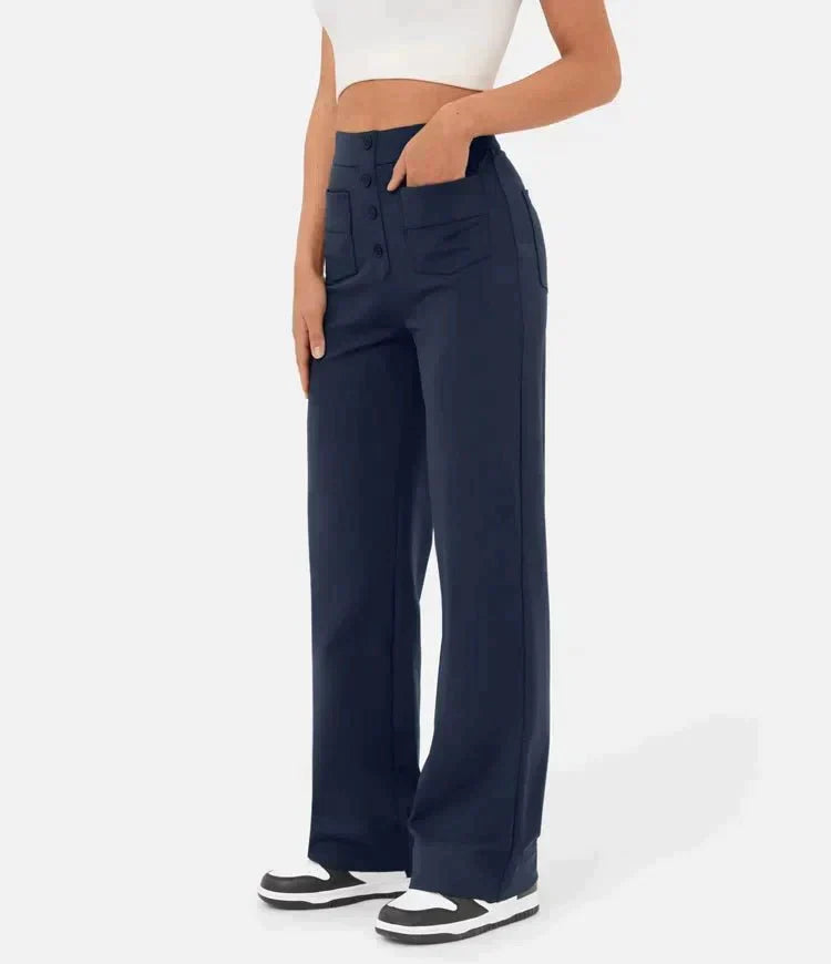 ALLISON | HIGH-WAISTED ELASTIC CASUAL PANTS