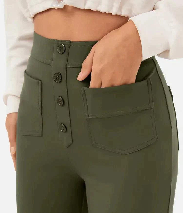 ALLISON | HIGH-WAISTED ELASTIC CASUAL PANTS