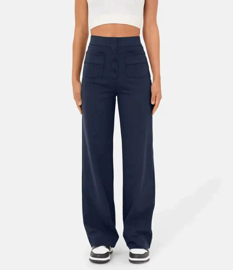 ALLISON | HIGH-WAISTED ELASTIC CASUAL PANTS
