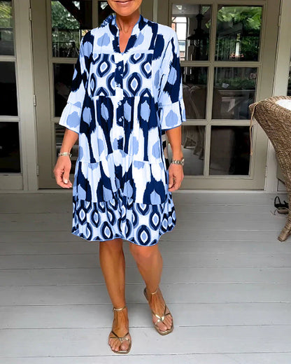 Talia Elegant Print Dress