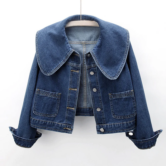 L'ARANTIQUE BIG COLLAR DENIM JACKET