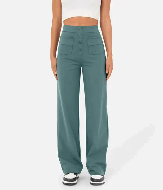 ALLISON | HIGH-WAISTED ELASTIC CASUAL PANTS